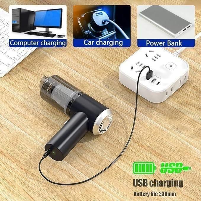 💨 2-in-1 Portable Vacuum Suction Cleaner &amp; Wireless Air Duster 🚀